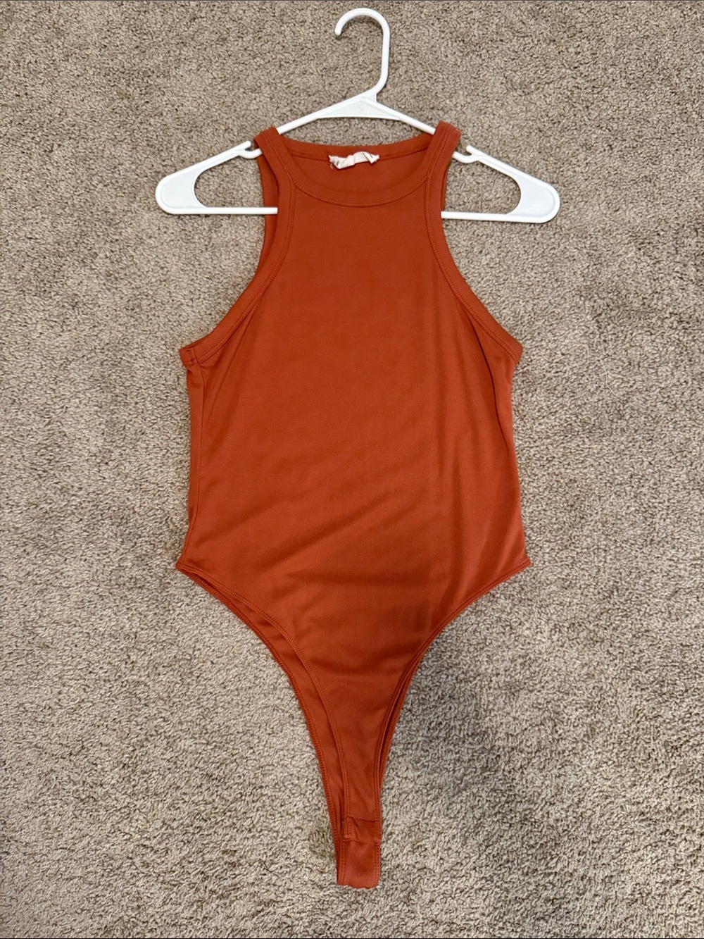 Rust Tank One-Piece Bodysuit for women- Sleeveless